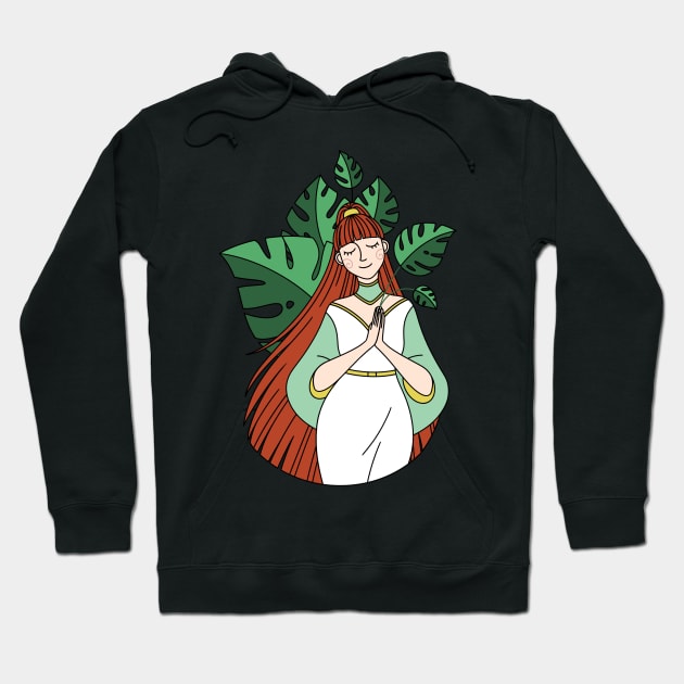 Monstera Girl Hoodie by maryallen138